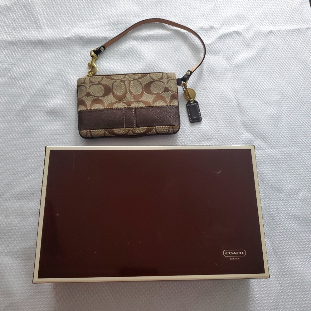 Brown Coach Wristlet
